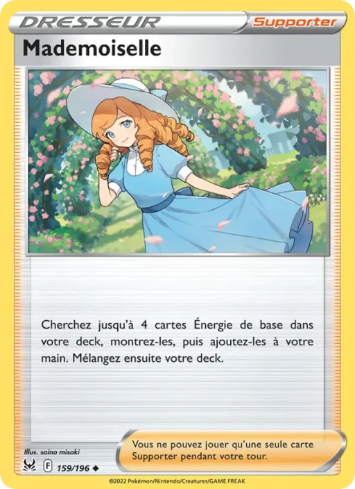Carte Pokémon Mademoiselle 159/196 Peu Commune Origine Perdue