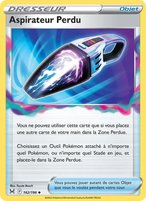 Carte Pokémon Aspirateur Perdu 162/196 Peu Commune Origine Perdue