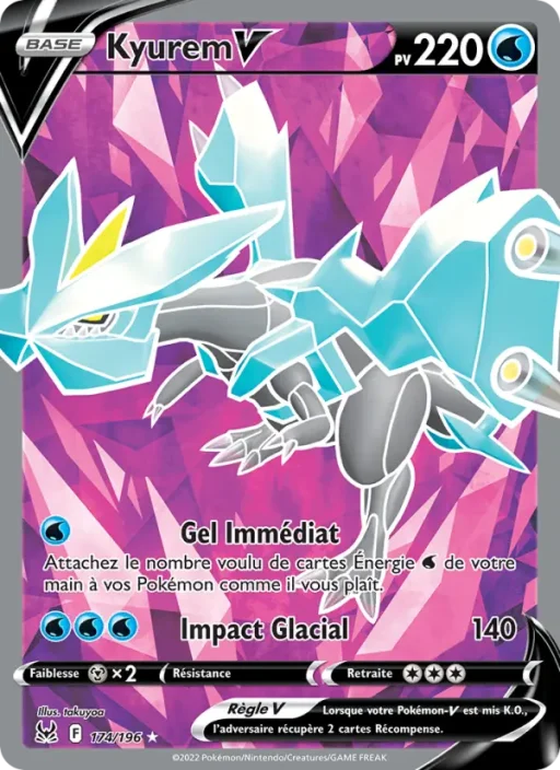 Carte Pokémon Kyurem V 174/196 Ultra Rare Origine Perdue