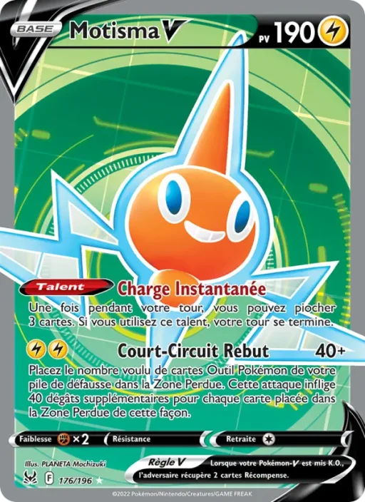 Carte Pokémon Motisma V 176/196 Ultra Rare Origine Perdue