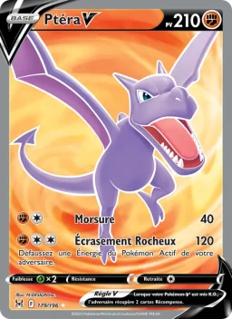 Carte Pokemon Ptéra V #179