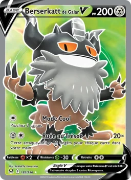 Carte Pokemon Berserkatt de Galar V #183