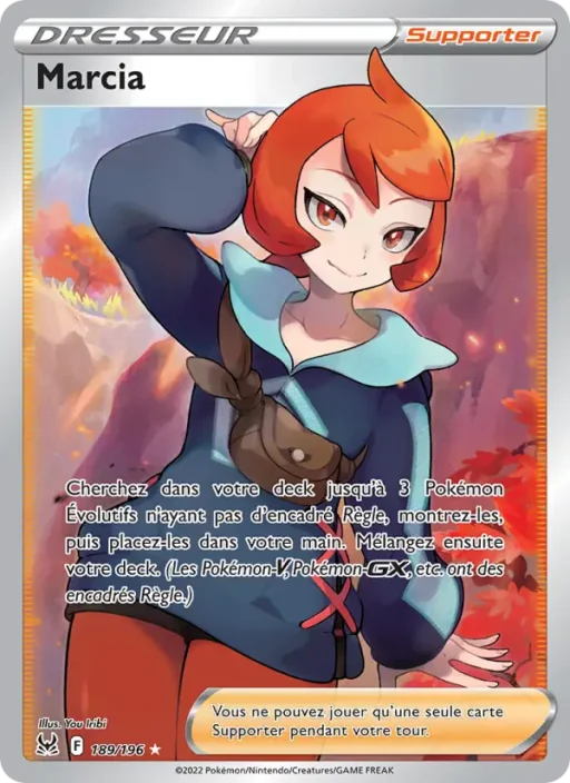 Carte Pokémon Marcia 189/196 Ultra Rare Origine Perdue