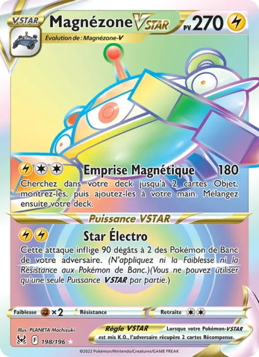 Carte Pokémon Magnézone VSTAR 198/196 Magnifique rare Origine Perdue