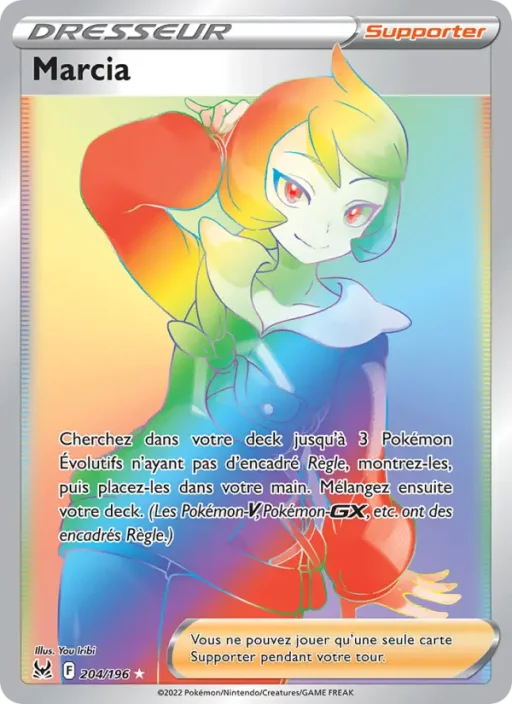 Carte Pokémon Marcia 204/196 Magnifique rare Origine Perdue