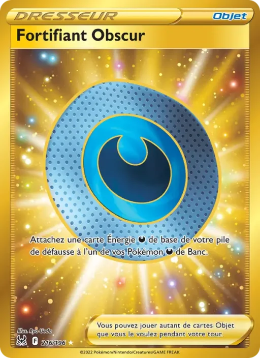 Carte Pokémon Fortifiant Obscur 216/196 Magnifique rare Origine Perdue