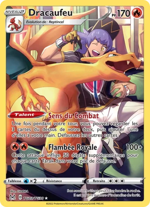 Carte Pokémon Dracaufeu TG03/TG30 Rare Origine Perdue