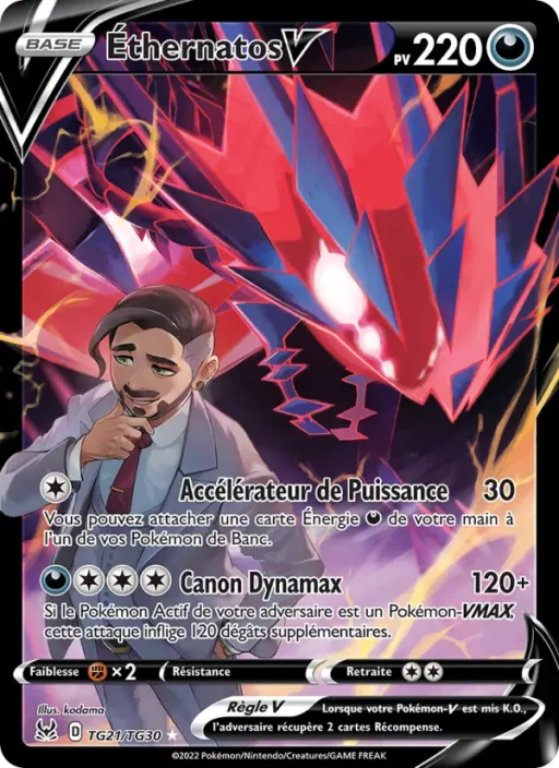 Carte Pokémon Éthernatos V TG21/TG30 Ultra Rare Origine Perdue