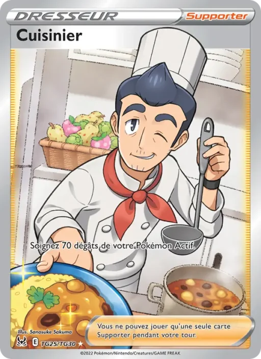 Carte Pokémon Cuisinier TG25/TG30 Ultra Rare Origine Perdue