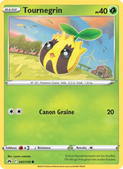 Carte Pokémon Tournegrin 007/159 Commune Zénith Suprême