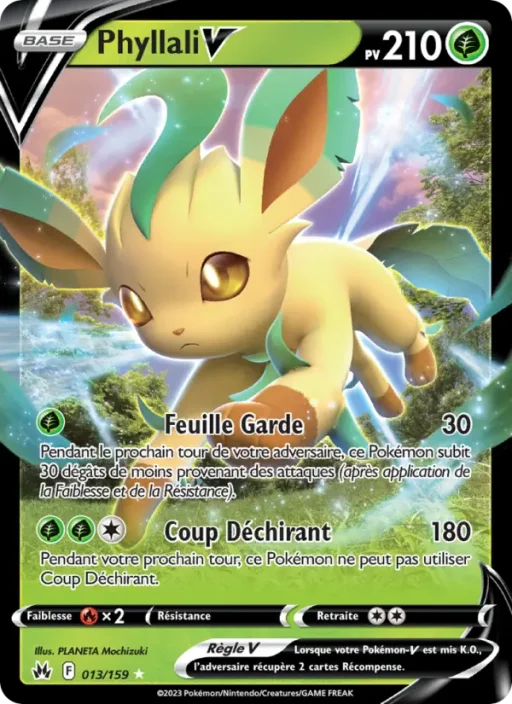 Carte Pokémon Phyllali V 013/159 Holo Rare V Zénith Suprême