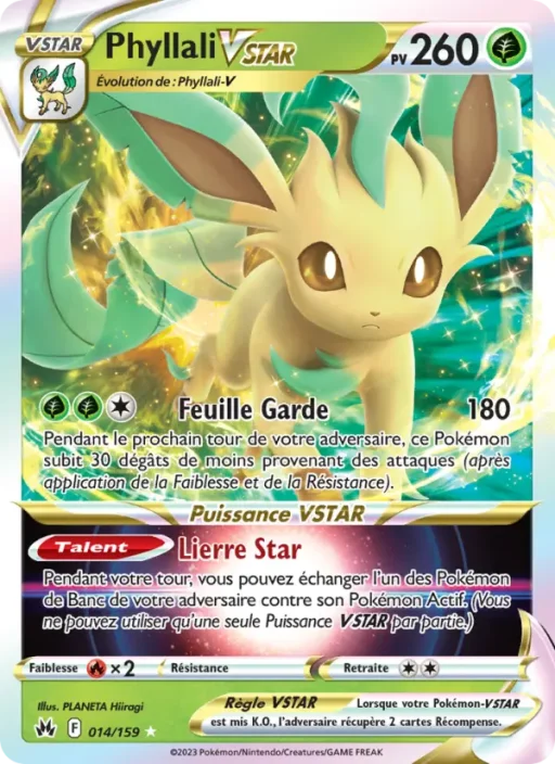 Carte Pokémon Phyllali VSTAR 014/159 Holo Rare VSTAR Zénith Suprême