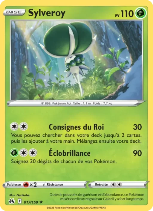 Carte Pokémon Sylveroy 017/159 Holo Rare Zénith Suprême