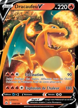 Carte Pokemon Dracaufeu V #018