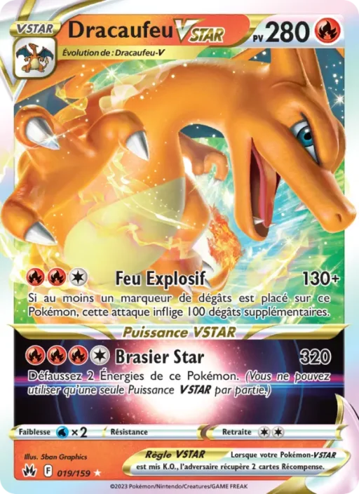 Carte Pokémon Dracaufeu VSTAR 019/159 Holo Rare VSTAR Zénith Suprême