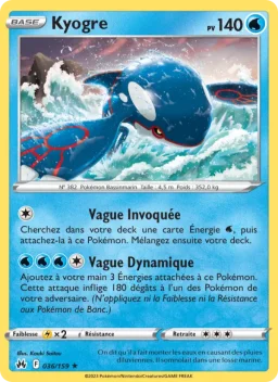 Carte Pokemon Kyogre #036