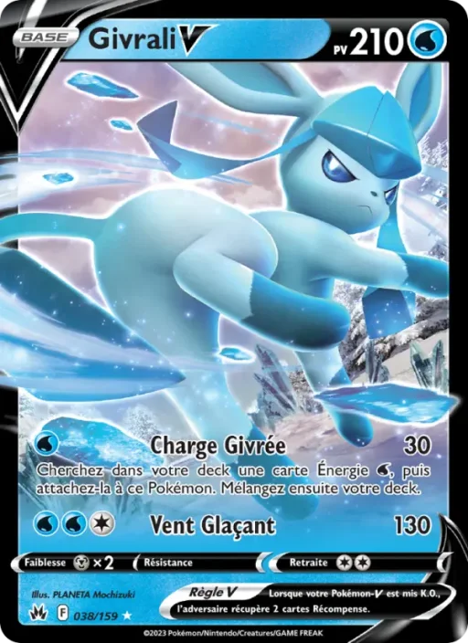 Carte Pokémon Givrali V 038/159 Holo Rare V Zénith Suprême