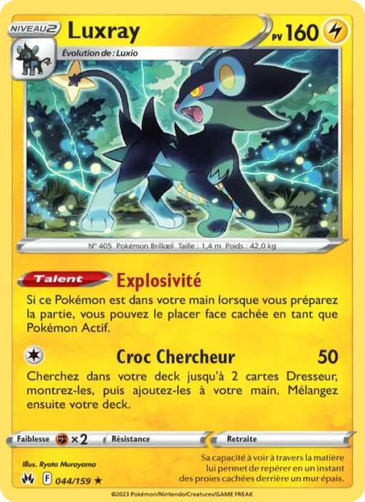 Carte Pokémon Luxray 044/159 Rare Zénith Suprême
