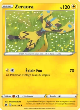 Carte Pokemon Zeraora #052