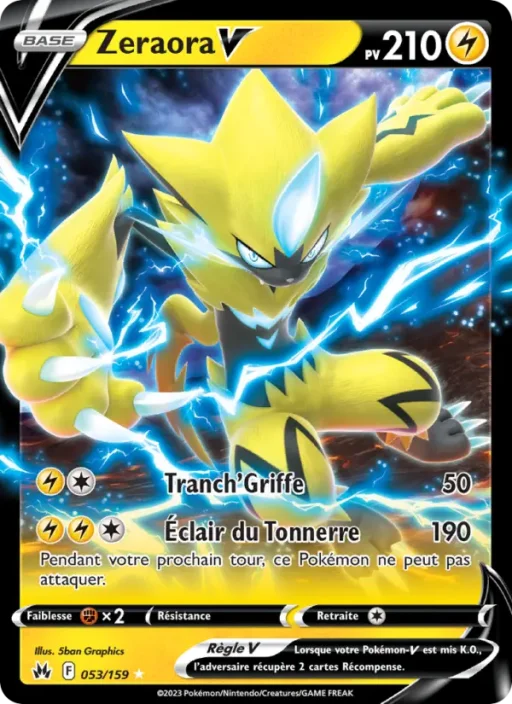Carte Pokémon Zeraora V 053/159 Holo Rare V Zénith Suprême