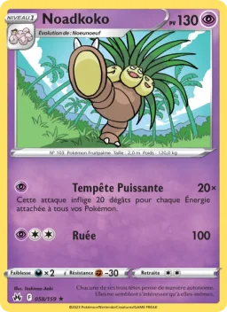 Carte Pokemon Noadkoko #058