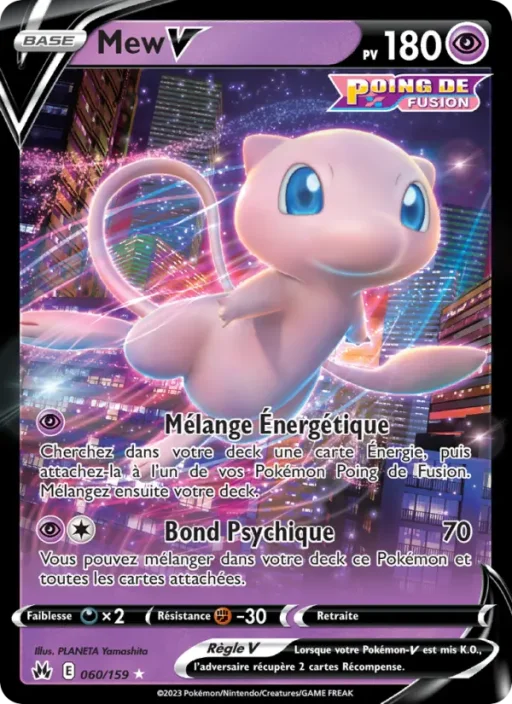 Carte Pokémon Mew V 060/159 Holo Rare V Zénith Suprême