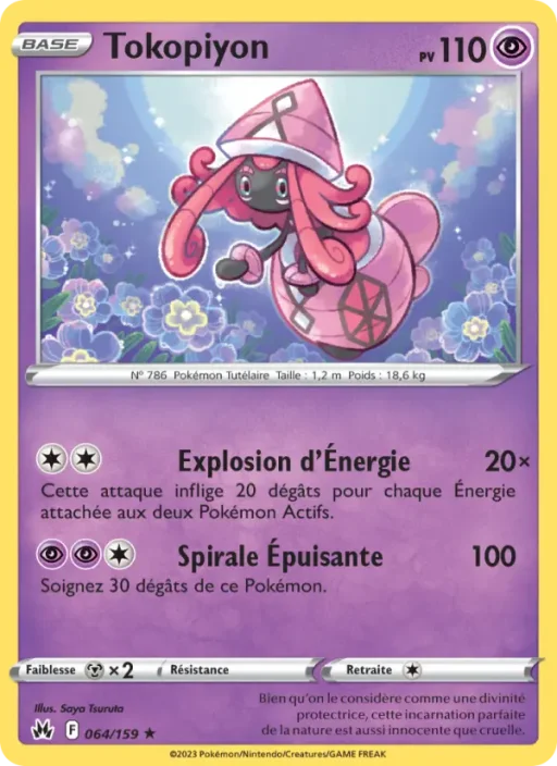 Carte Pokémon Tokopiyon 064/159 Holo Rare Zénith Suprême