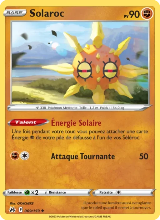 Carte Pokémon Solaroc 069/159 Peu Commune Zénith Suprême