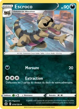 Carte Pokemon Escroco #079