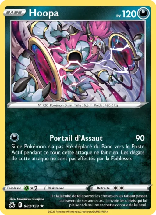 Carte Pokémon Hoopa 083/159 Holo Rare Zénith Suprême