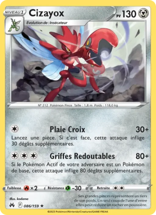Carte Pokémon Cizayox 086/159 Rare Zénith Suprême
