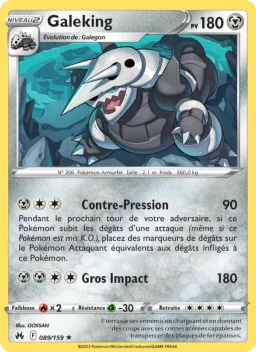 Carte Pokemon Galeking #089