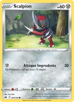 Carte Pokemon Scalpion #091