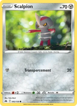 Carte Pokemon Scalpion #092