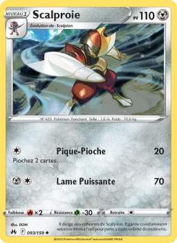 Carte Pokemon Scalproie #093