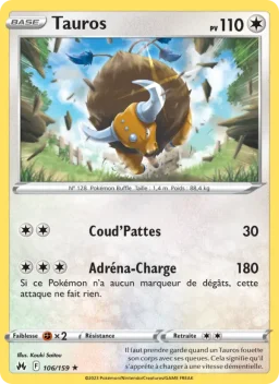 Carte Pokemon Tauros #106
