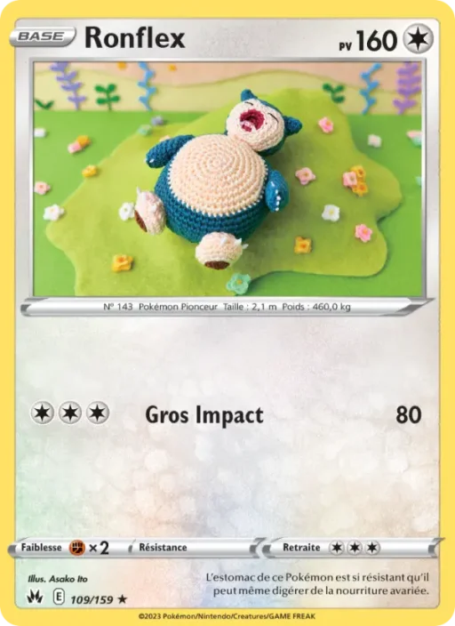 Carte Pokémon Ronflex 109/159 Rare Zénith Suprême