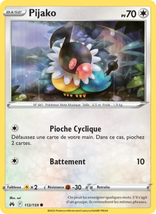 Carte Pokémon Pijako 112/159 Commune Zénith Suprême