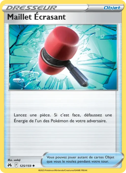 Carte Pokémon Maillet Écrasant 125/159 Peu Commune Zénith Suprême
