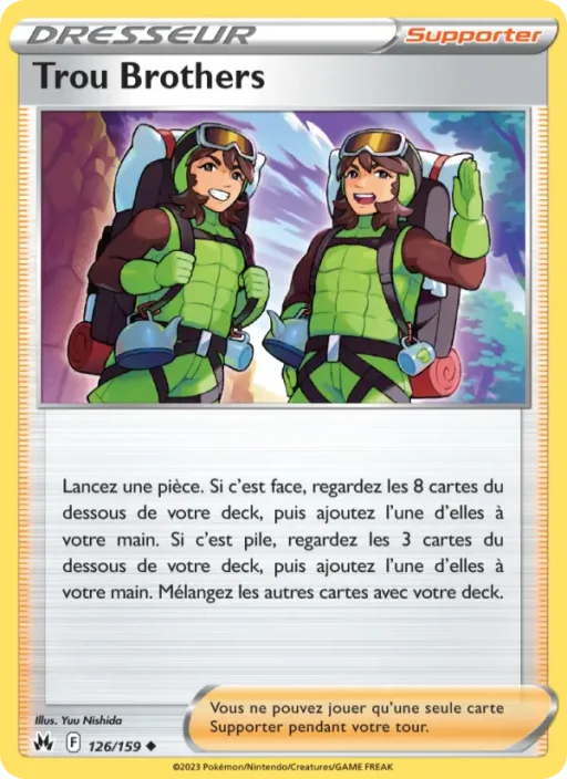 Carte Pokémon Trou Brothers 126/159 Peu Commune Zénith Suprême