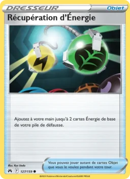 Carte Pokemon Récupération d'Énergie #127