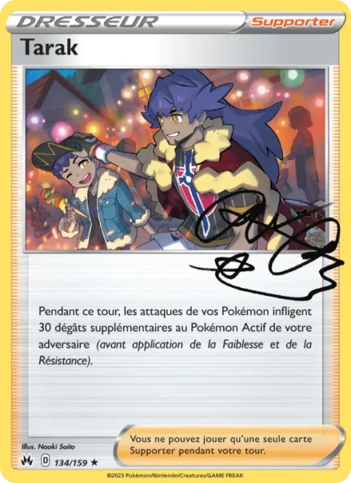 Carte Pokémon Tarak 134/159 Holo Rare Zénith Suprême