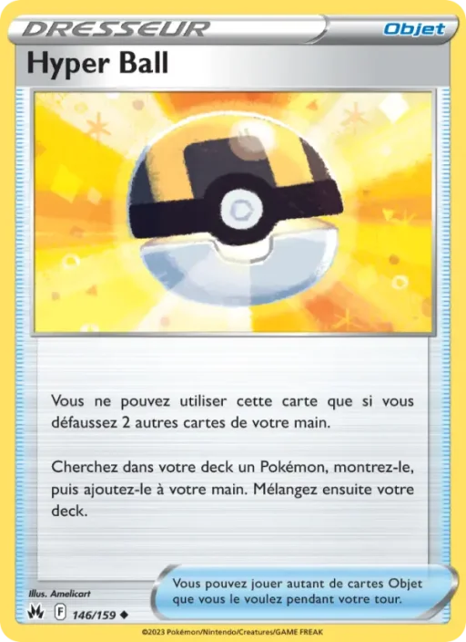 Carte Pokémon Hyper Ball 146/159 Peu Commune Zénith Suprême