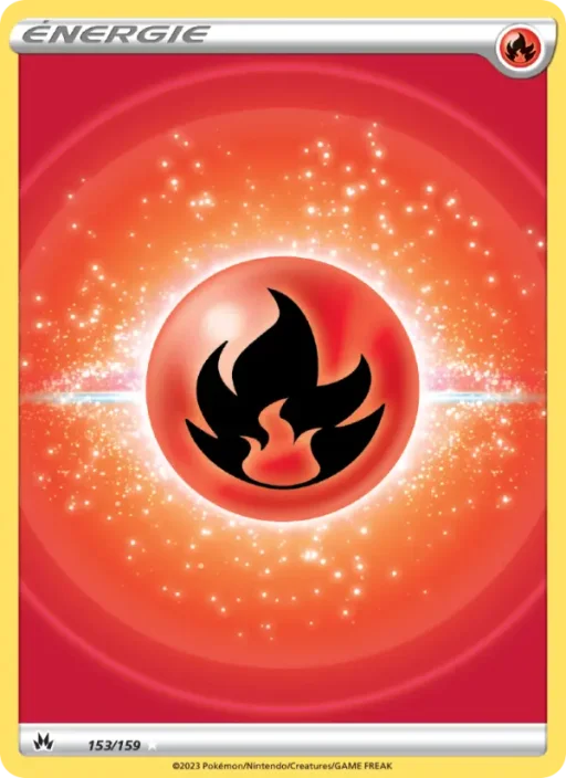 Carte Pokémon Énergie Feu 153/159 Ultra Rare Zénith Suprême