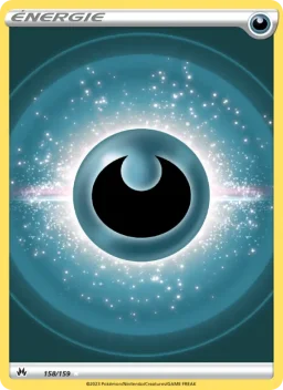 Carte Pokemon Énergie Obscurité #158