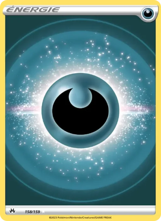 Carte Pokémon Énergie Obscurité 158/159 Ultra Rare Zénith Suprême