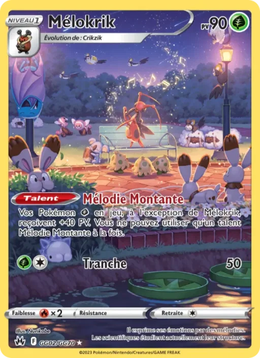 Carte Pokémon Mélokrik GG02/159 Rare Zénith Suprême