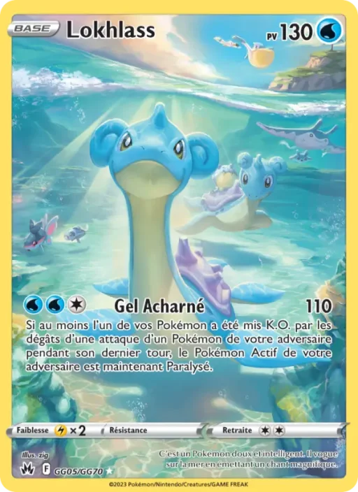 Carte Pokémon Lokhlass GG05/159 Rare Zénith Suprême