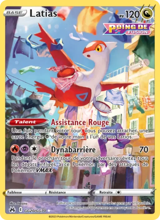 Carte Pokémon Latias GG20/159 Rare Zénith Suprême