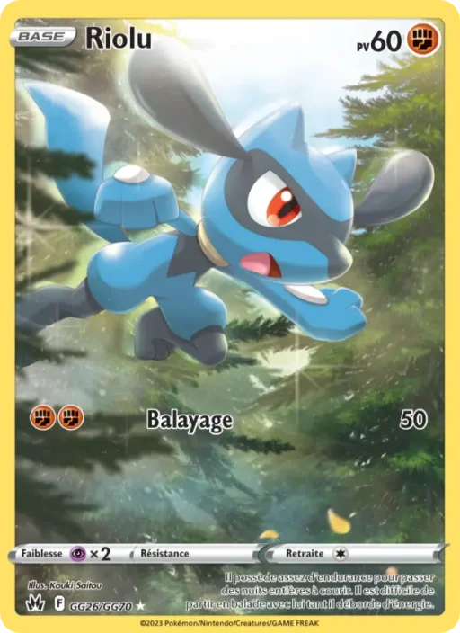 Carte Pokémon Riolu GG26/159 Rare Zénith Suprême